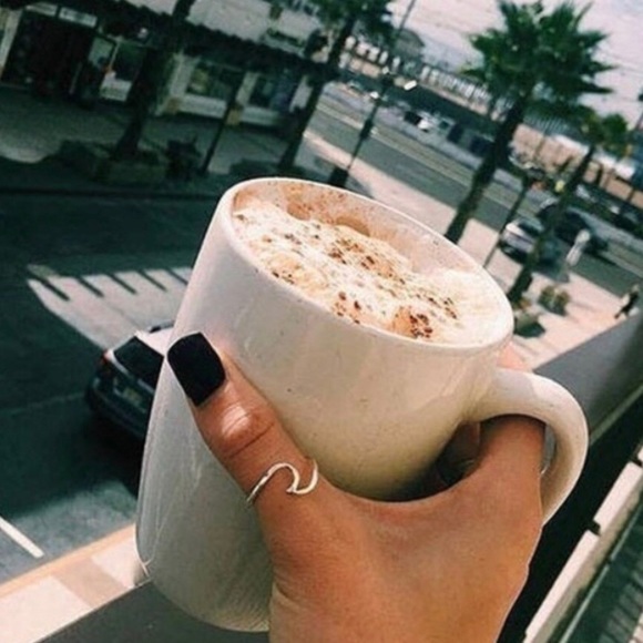 Ocean Wave Beach Faux Silver Ring - Picture 5 of 6